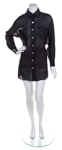 A Chanel Black Linen Shirt,