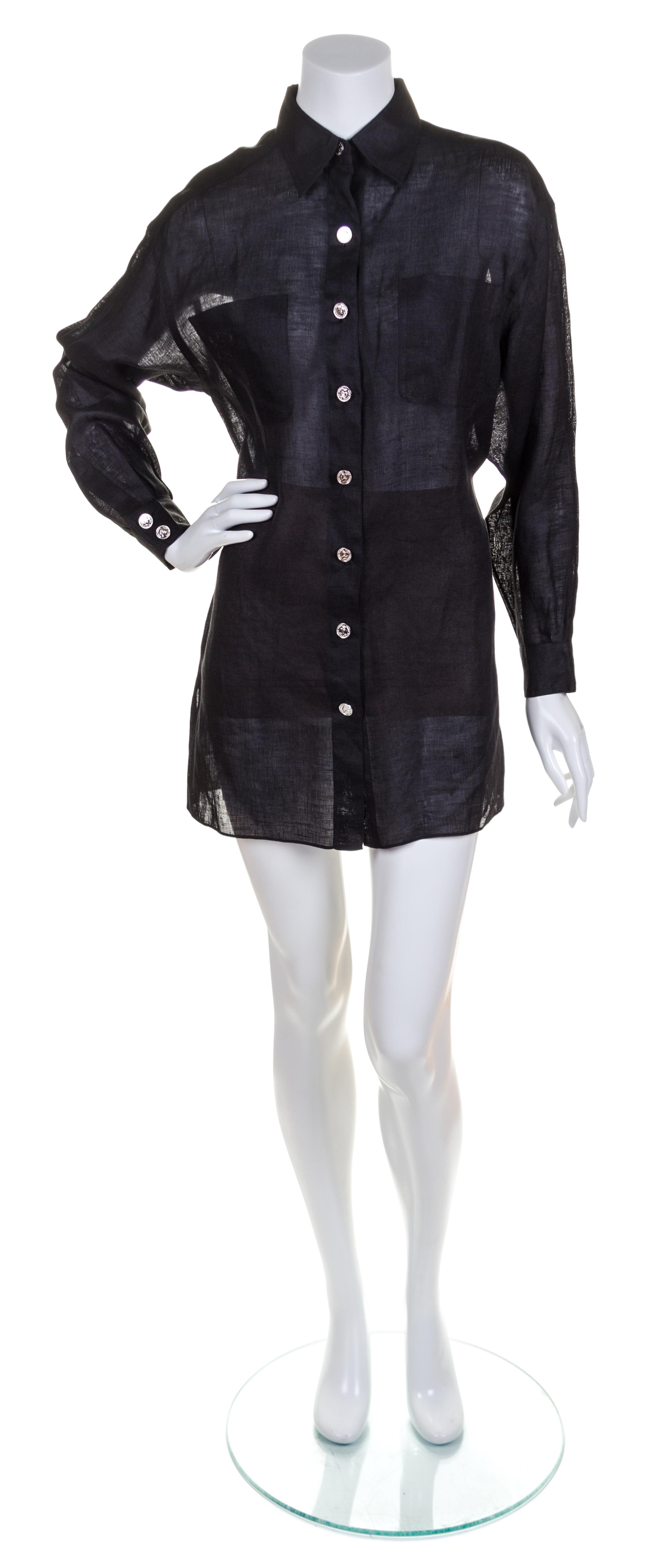 A Chanel Black Linen Shirt,
