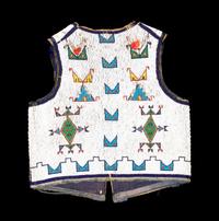 A Beaded Sioux Vest Length 22 inches.