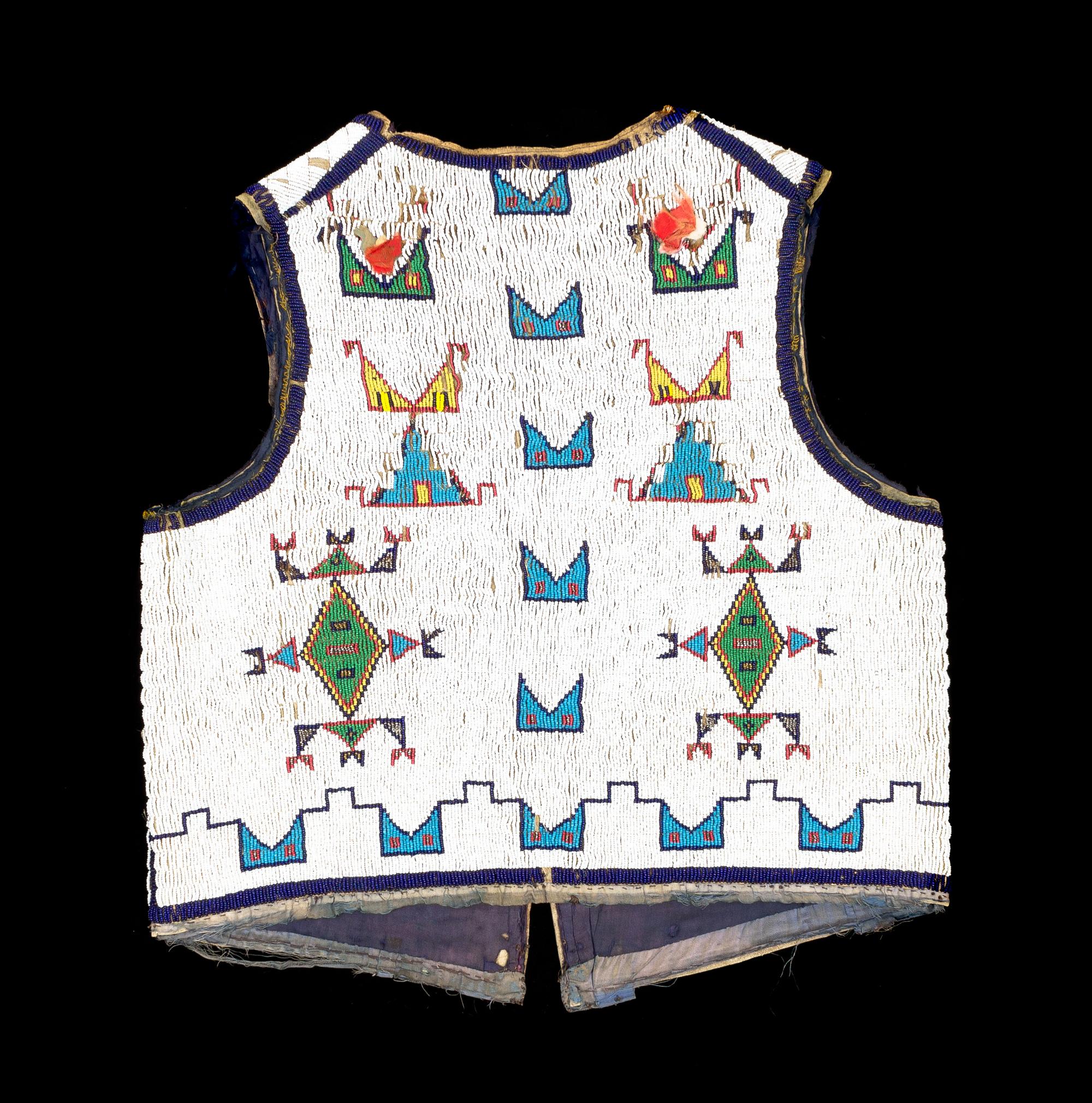 A Beaded Sioux Vest Length 22 inches.
