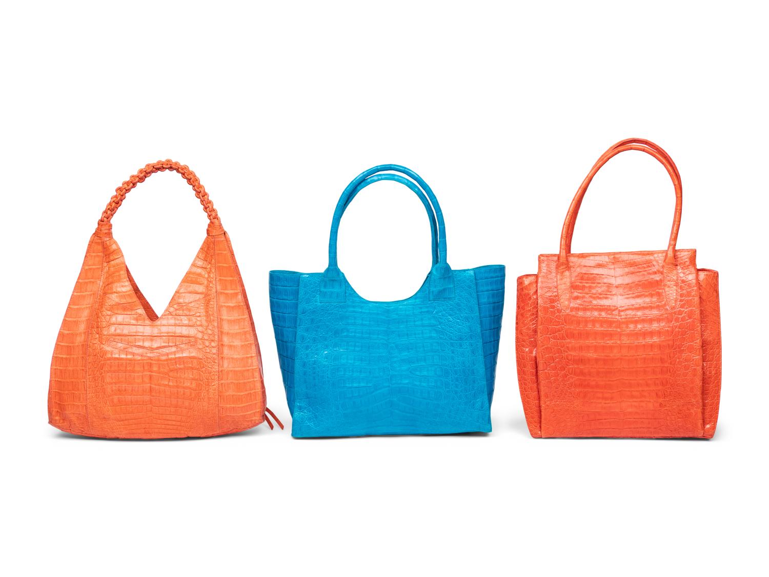 Nancy Gonzalez, Three Tote Bags