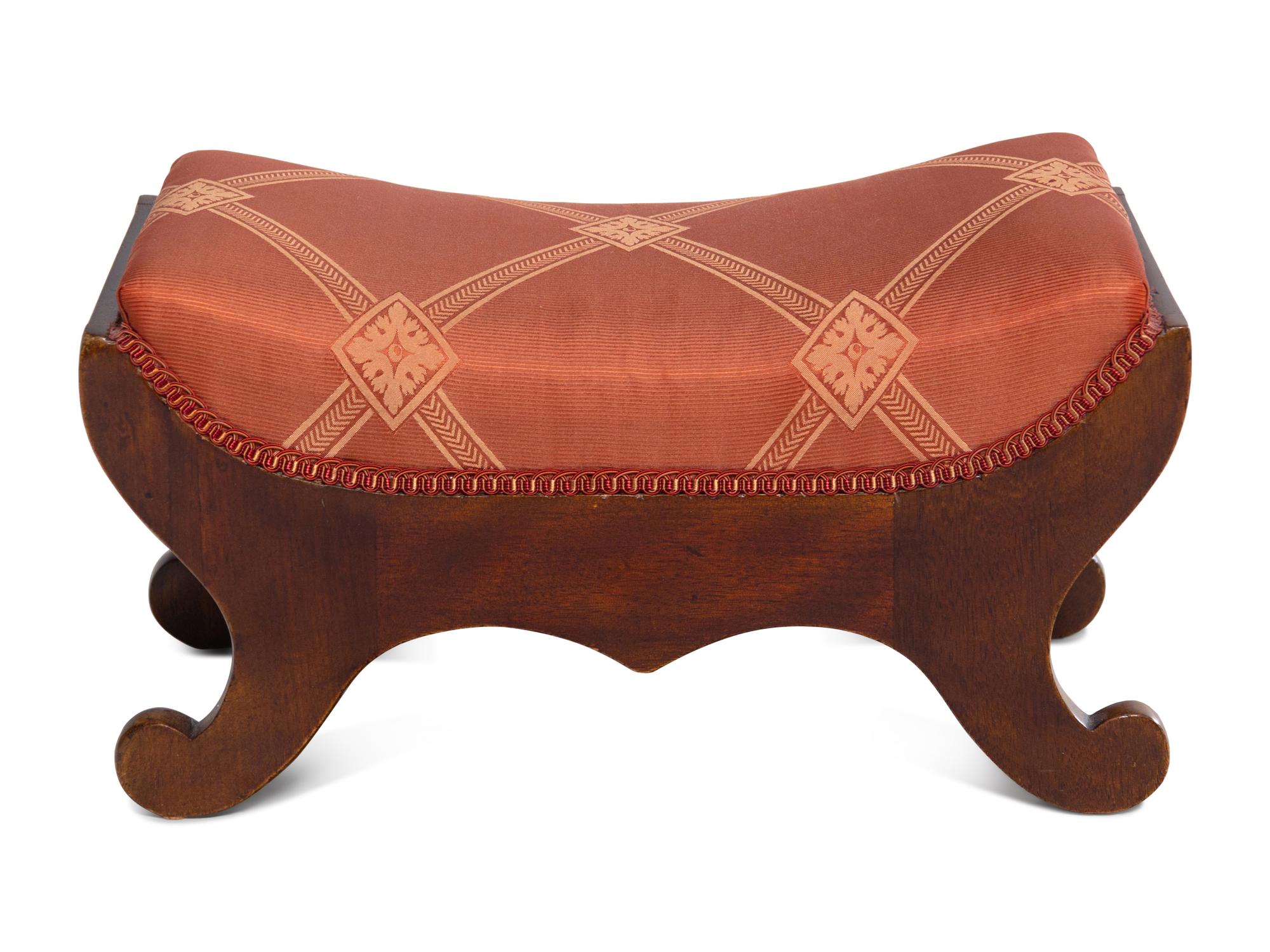 An Austrian Mahogany Foot Stool