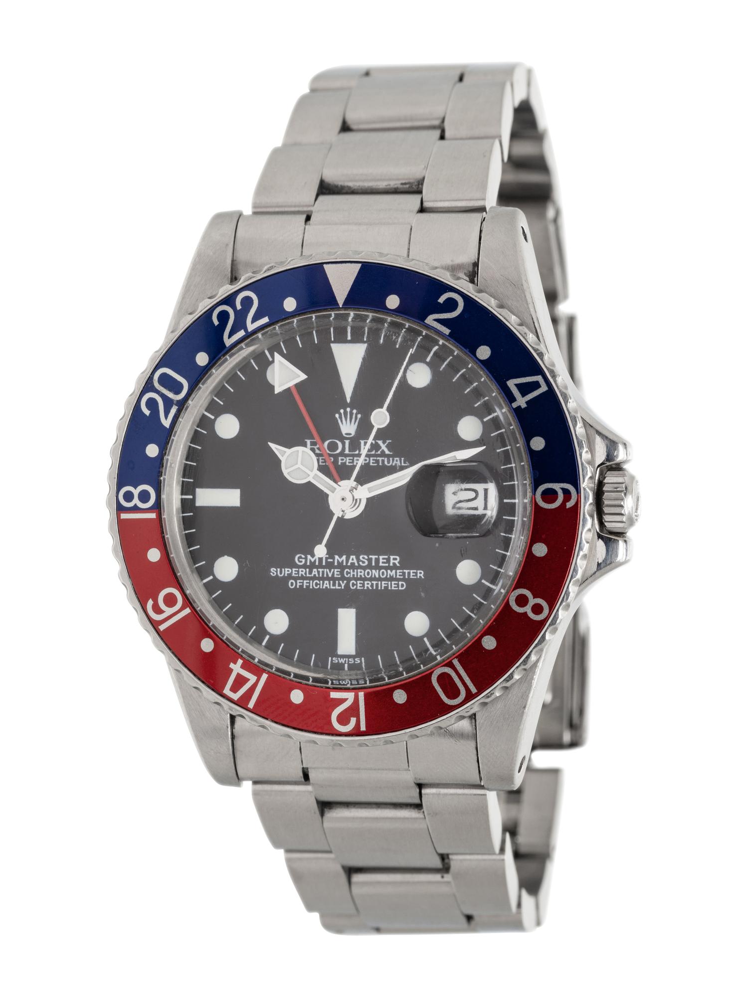 ROLEX, REF. 1675 STAINLESS STEEL 'GMT-MASTER' WATCH