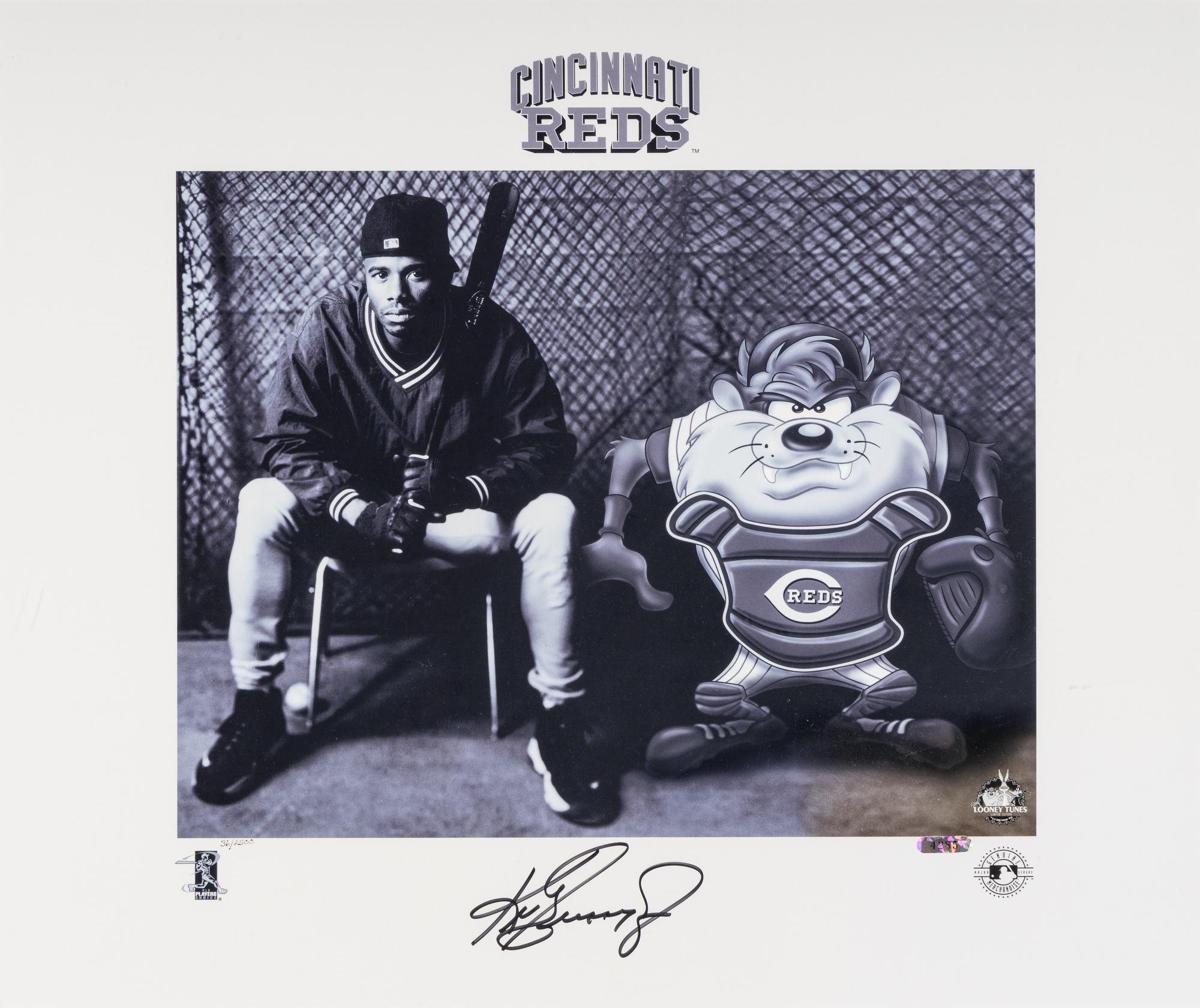 A Ken Griffey Jr. Signed Autograph "Taz and Junior" Display,