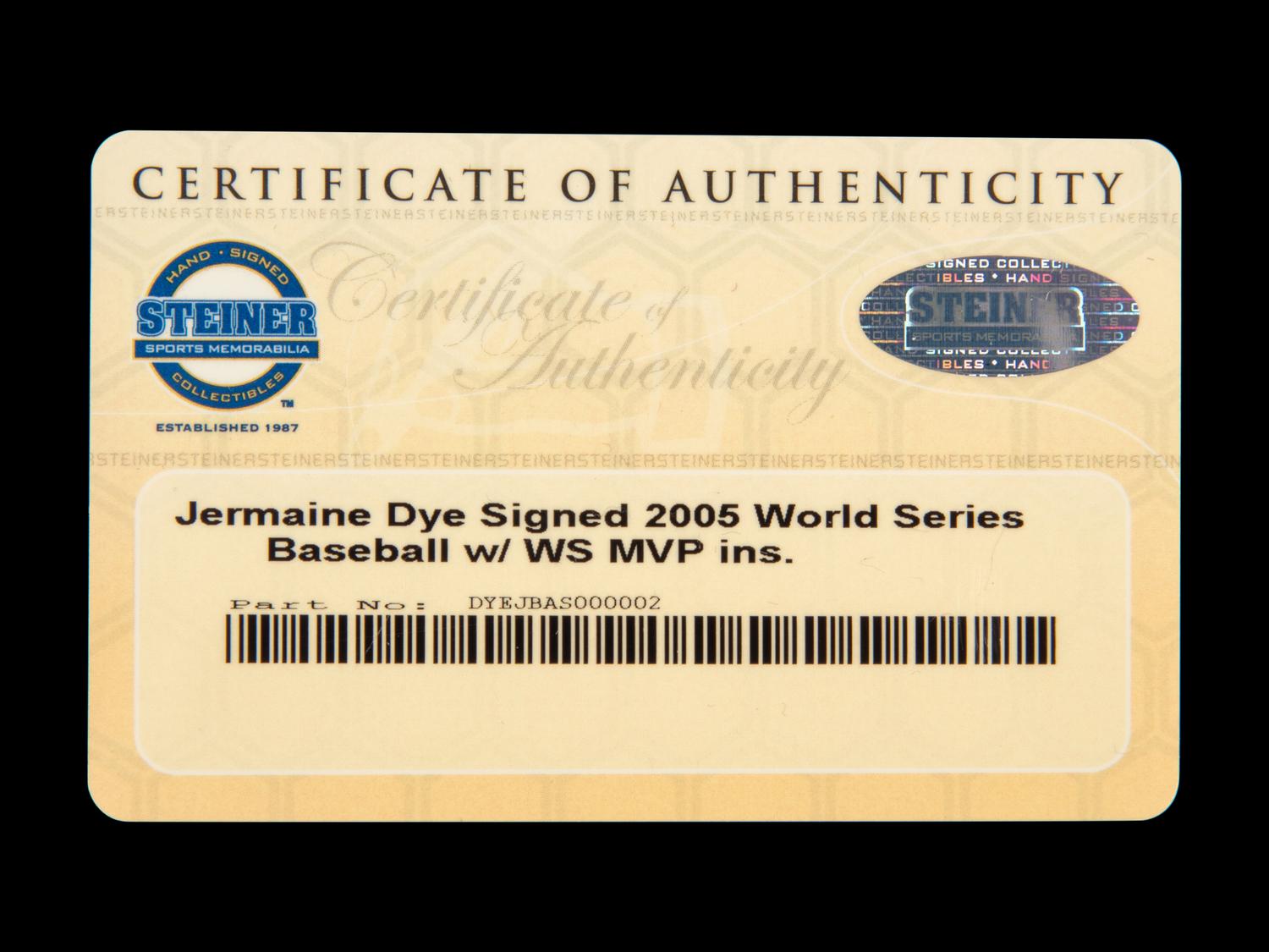A 2005 Chicago White Sox World Series Champions Team Signed Baseball Numbered 3 of 350 (Steiner)