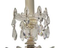 Two Pairs of George III Gilt Bronze and Cut-Glass Candlesticks
