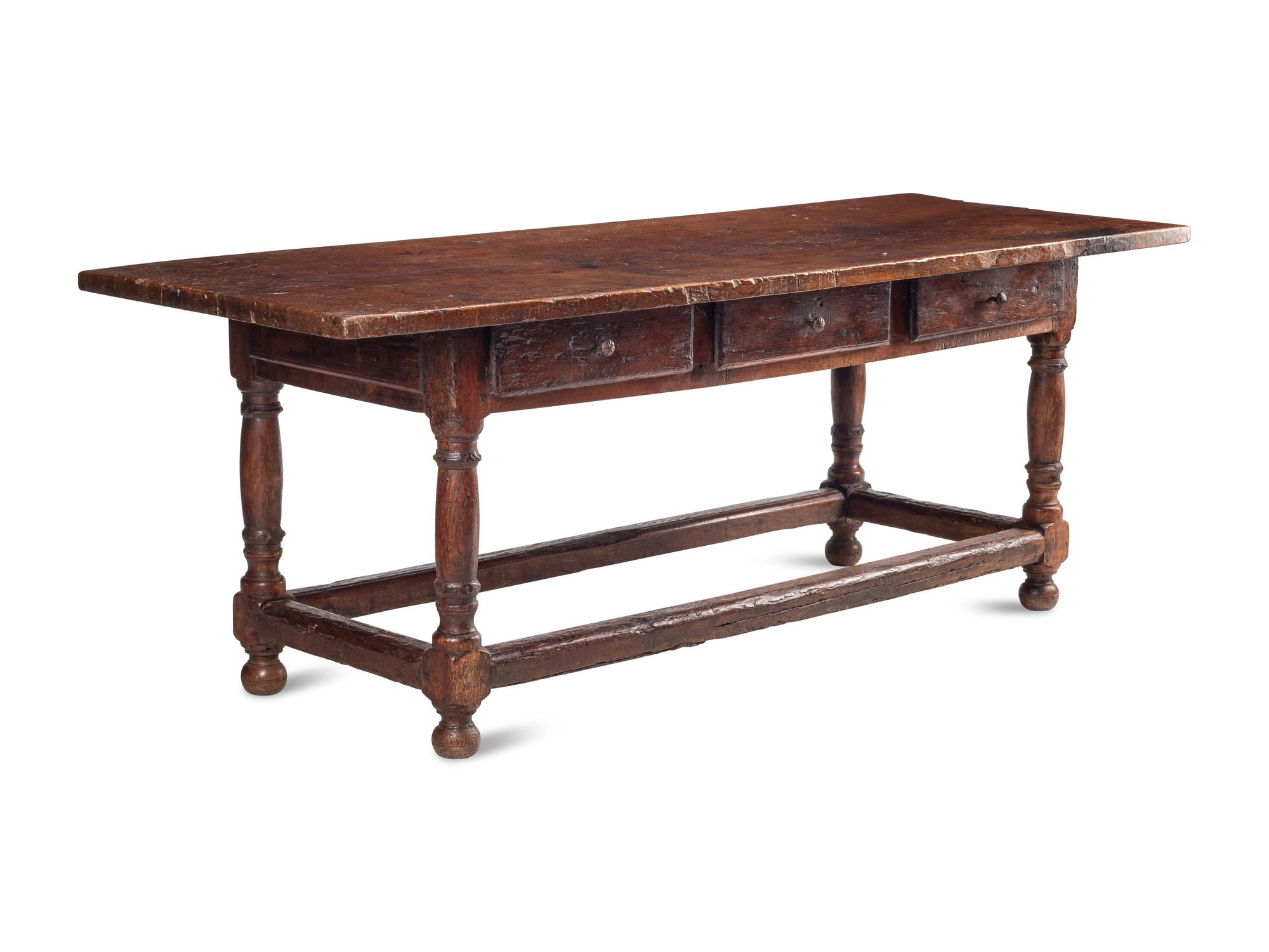 An Italian Baroque Walnut Table