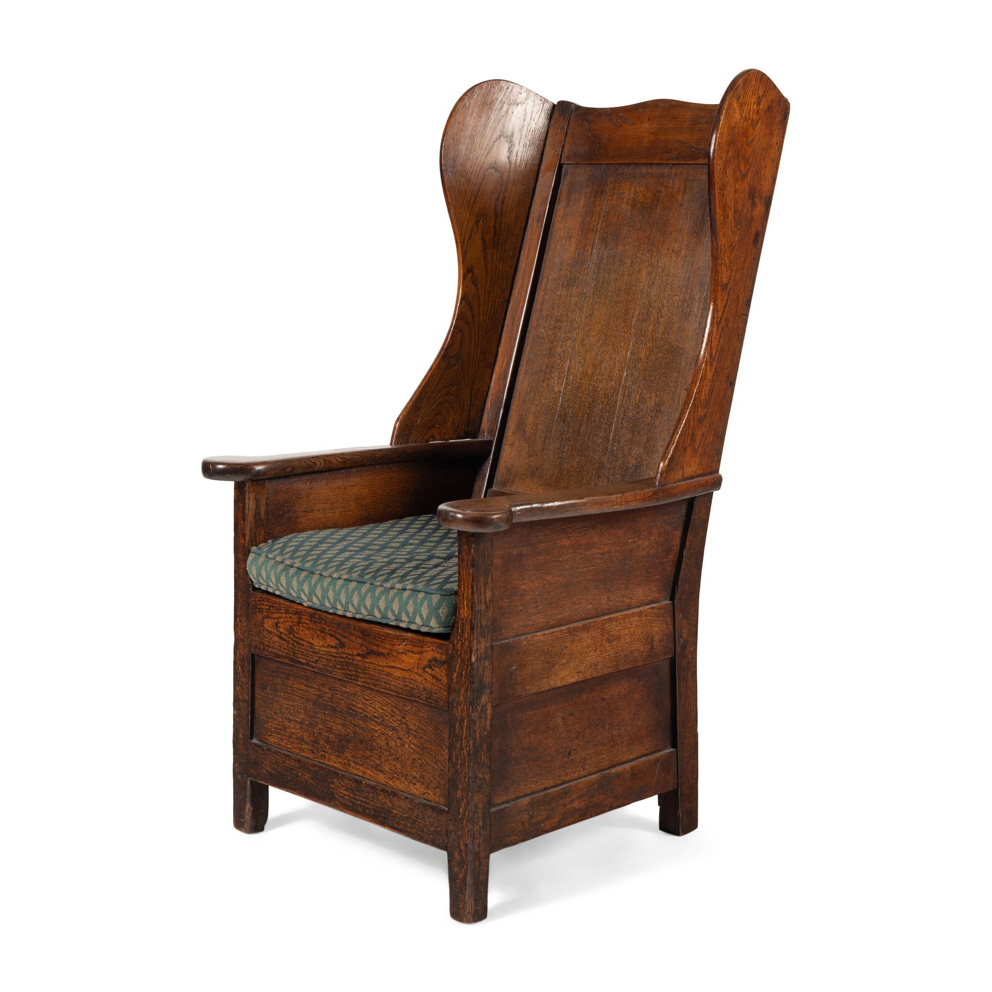 An English Oak Lambing Chair