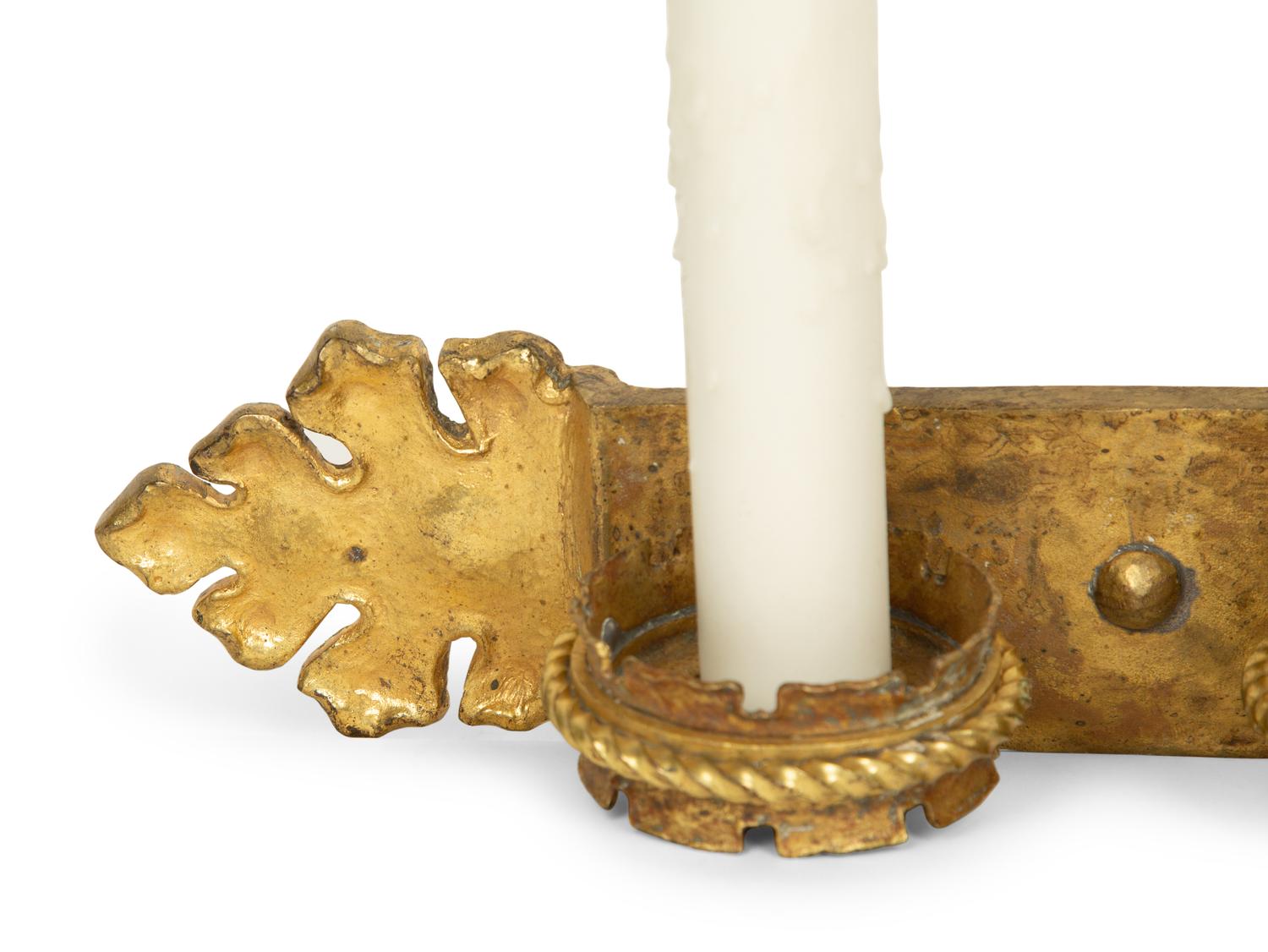 A Pair of Gilt Bronze Sconces — 19TH CENTURY