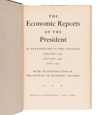 TRUMAN, Harry S. (1884-1972). The Economic Reports of the President as Transmitted to the Congress January 1948, January 1947, July 1947 . New York: Reynal & Hitchcock, [1948].