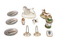 A Group of Eleven Small Porcelain Articles