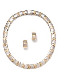 TIFFANY & CO., STERLING SILVER AND YELLOW GOLD SET