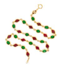 A Chanel Multicolor Glass and Goldtone Sautoir, 35".