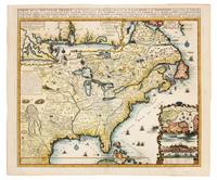 CHATELAIN, Henri Abraham. Carte de la Nouvelle France...le cours des Grandes Rivieres de S. Laurens & de Mississipi. [Amst, 1719]
