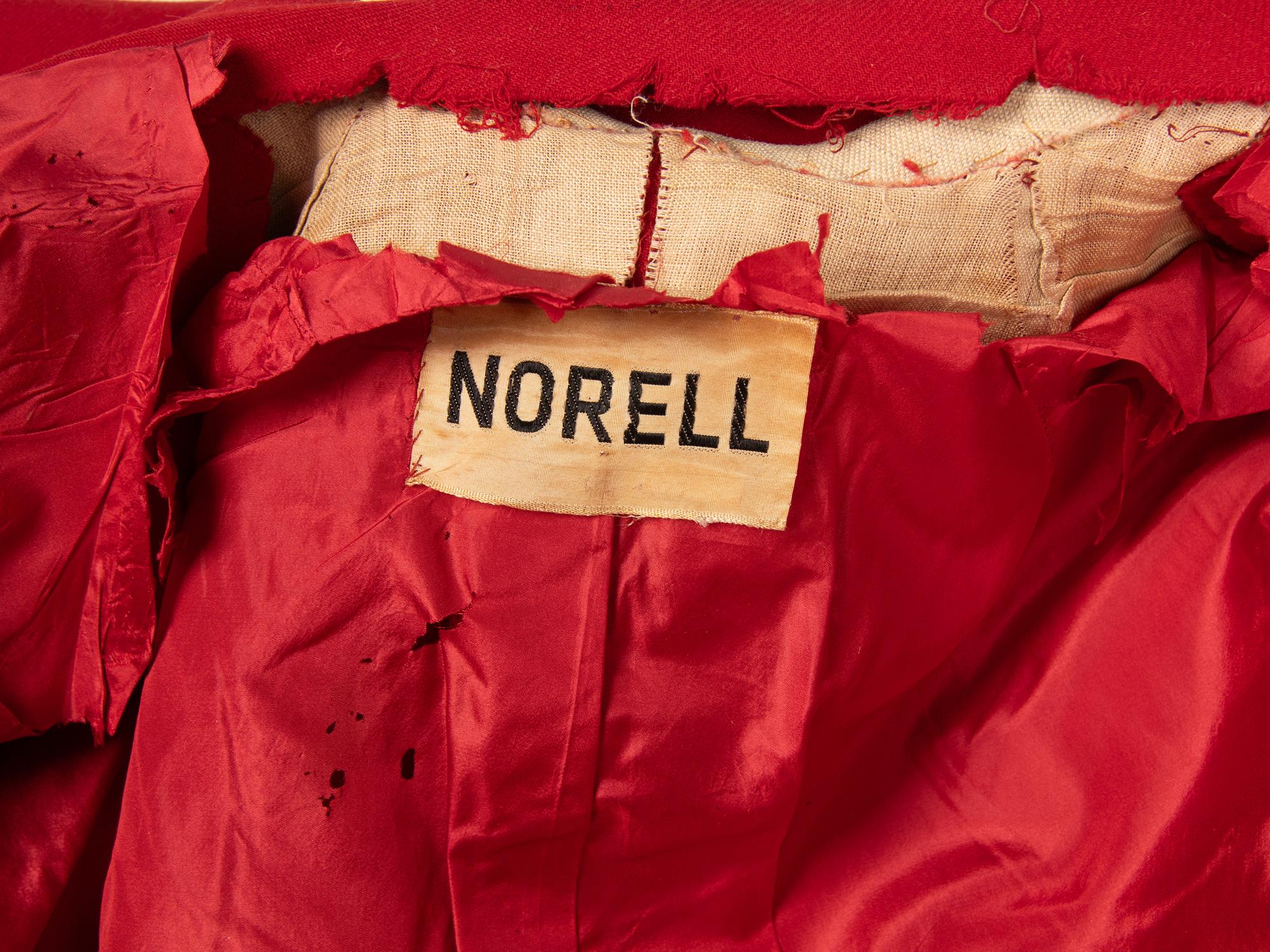 Norman Norell, Red Pilgrim Collar Coat, 1968
