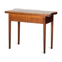 A Federal Cherrywood Serpentine Top Games Table