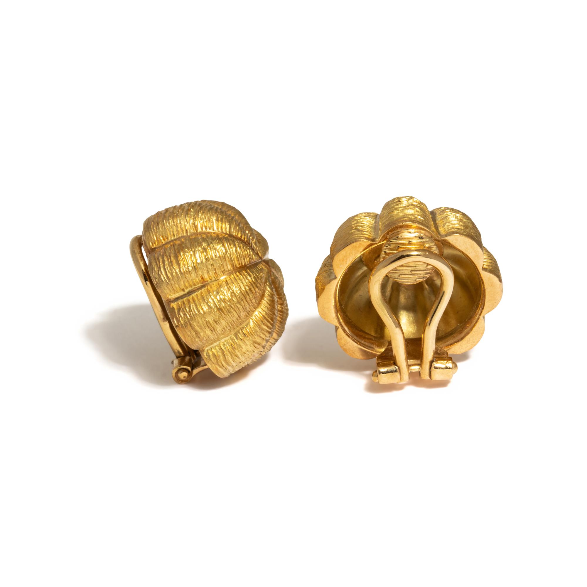 TIFFANY & CO., YELLOW GOLD EARRINGS