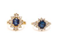 COLLECTION OF SAPPHIRE AND DIAMOND RINGS