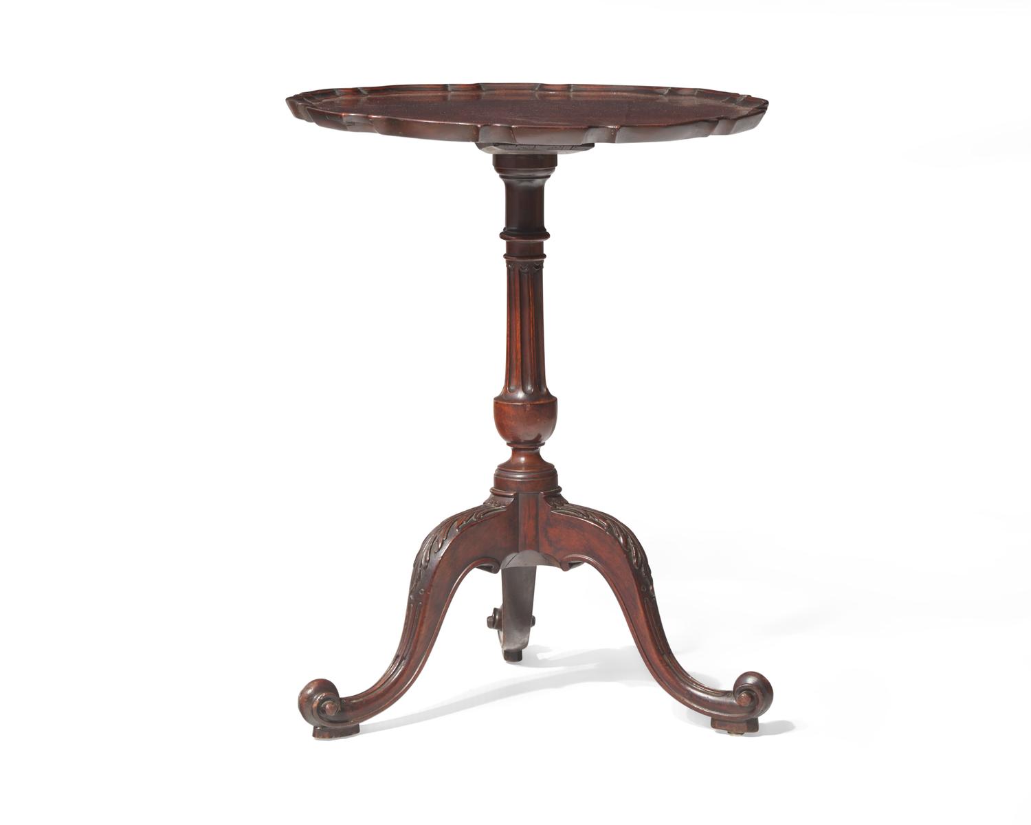 A fine George III carved mahogany candlestand, circa 1760