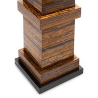 A Pair of Monumental Tiger's Eye Veneered Obelisks