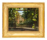 Manor in a Sun-Dappled Garden