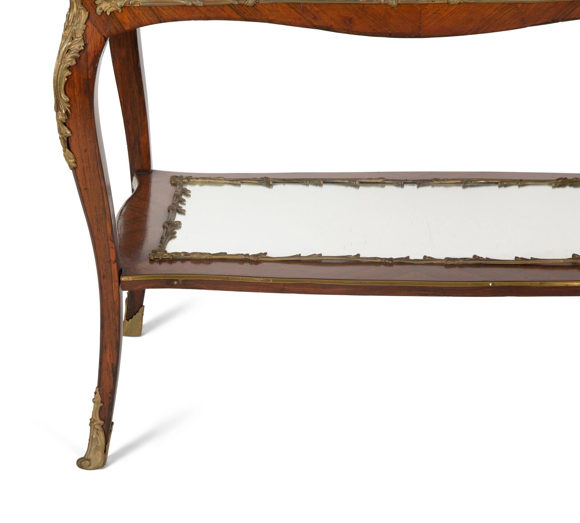 A Louis XV Style Gilt-Bronze Mounted Vitrine Table