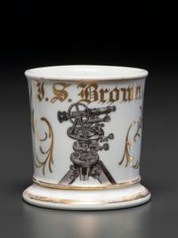 A Surveyor's Porcelain Occupational Shaving Mug