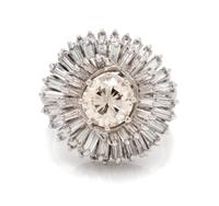 A Platinum and Diamond Ring, 7.00 dwts.