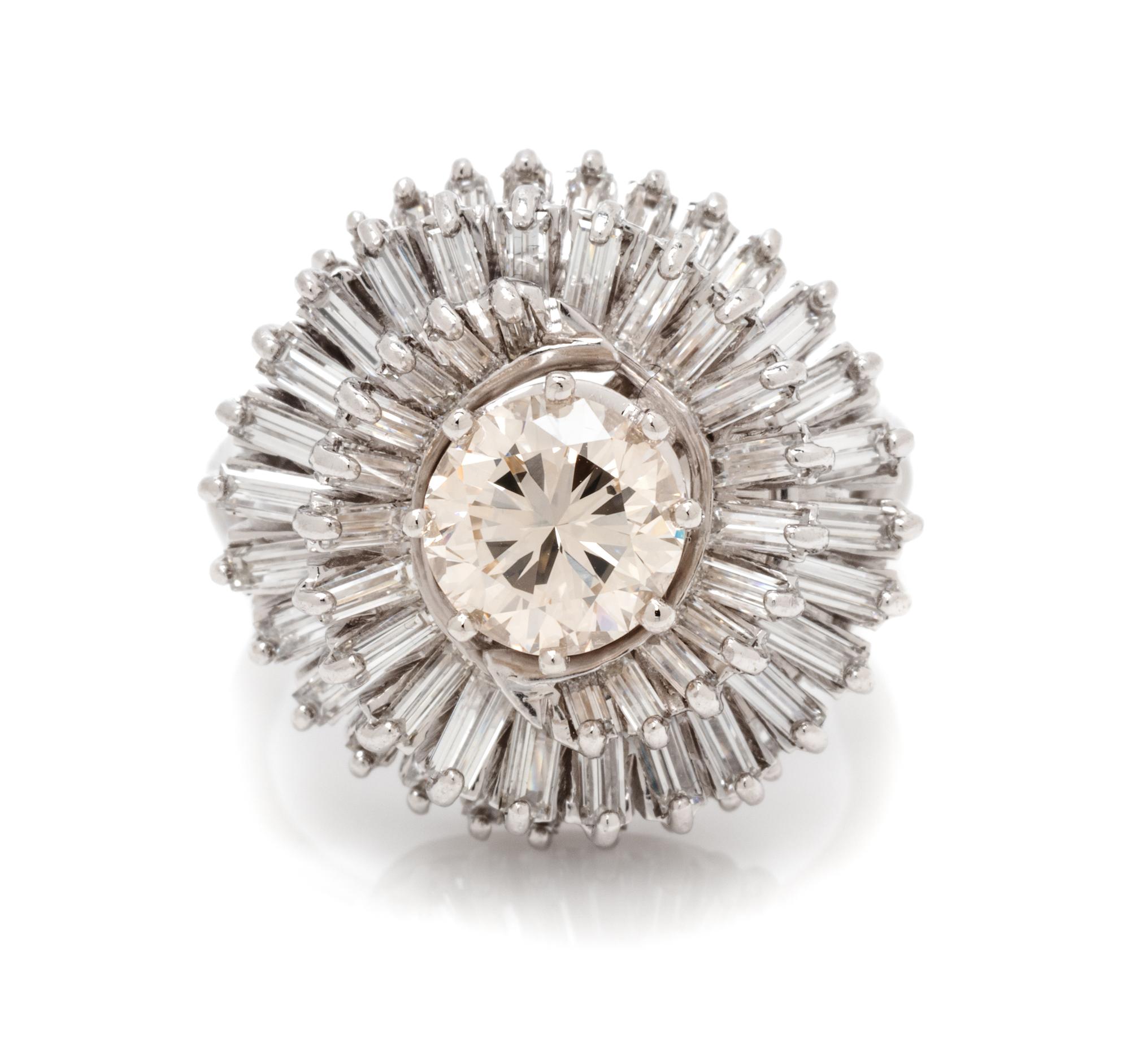 A Platinum and Diamond Ring, 7.00 dwts.