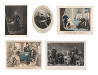 [LINCOLN, Abraham (1809-1865)]. A group of 5 prints, comprising: