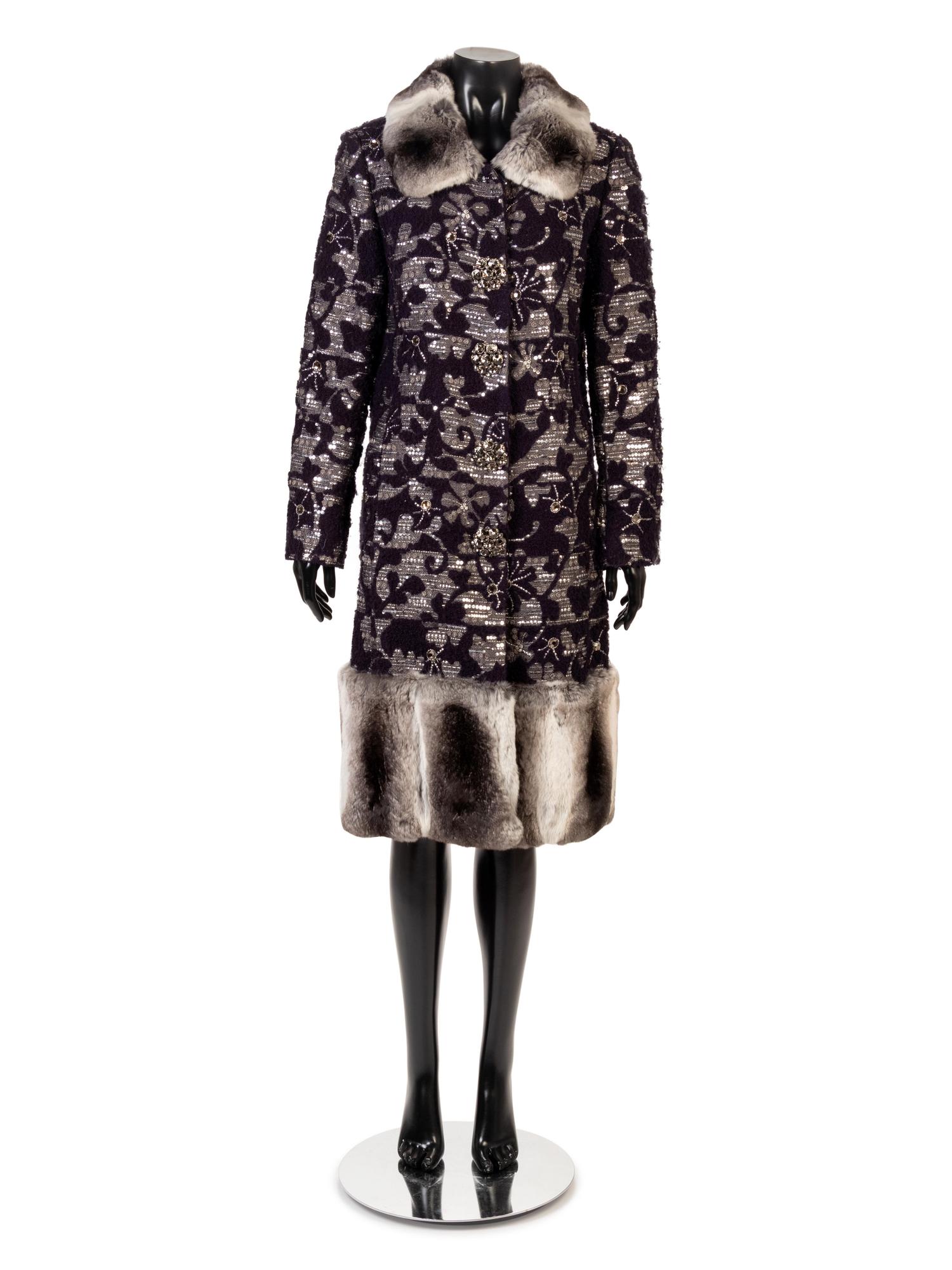Trimmed Chinchilla-Trimmed Coat, 1990s