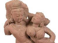 A Sandstone Figural Group