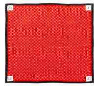 A Chanel Red Silk Scarf, 30" x 30".