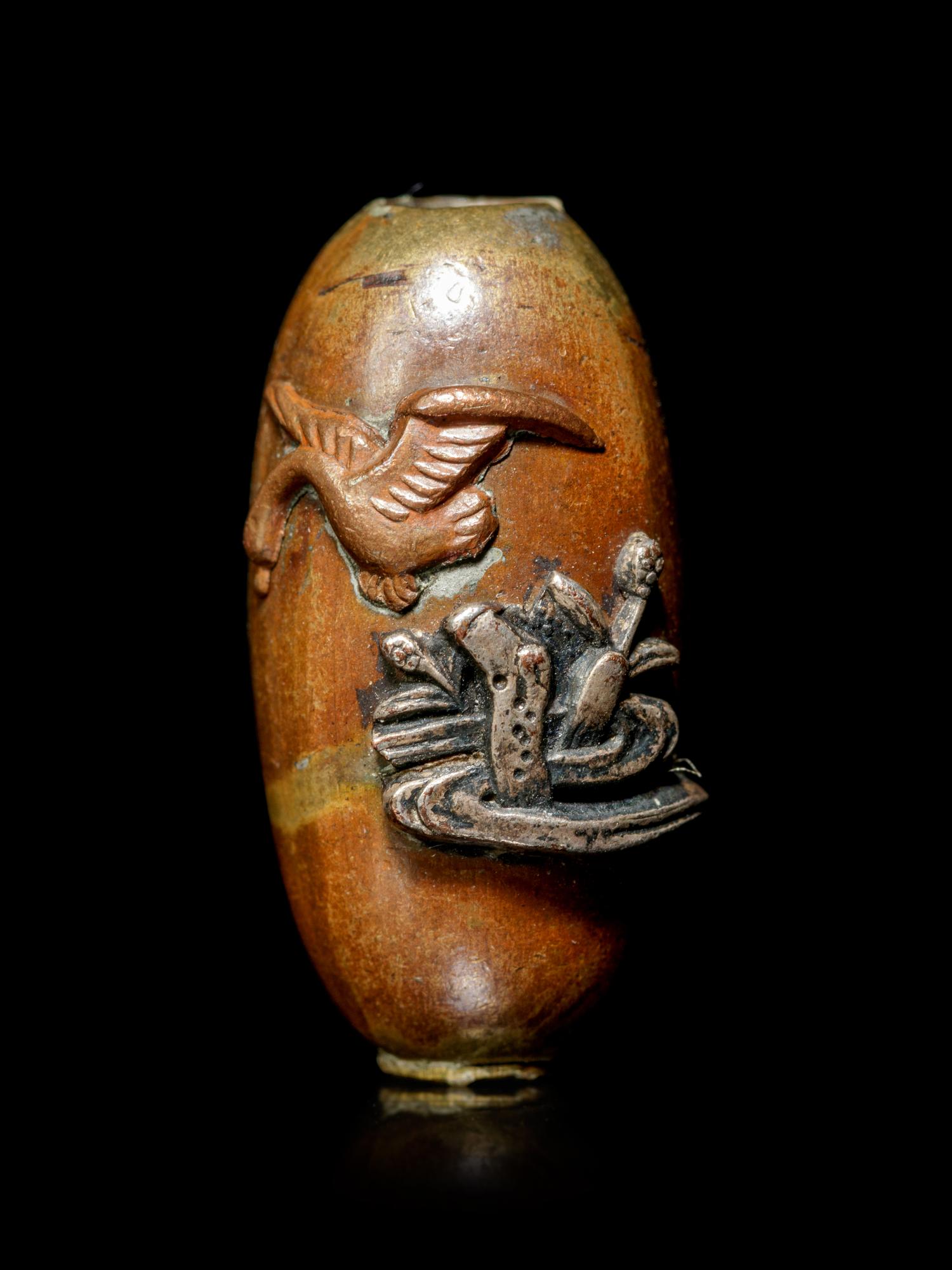 A Mixed Metal Bead-Form Ojime