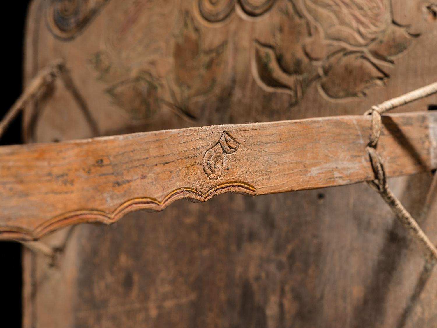 Mohawk Carved and Painted Cradleboard