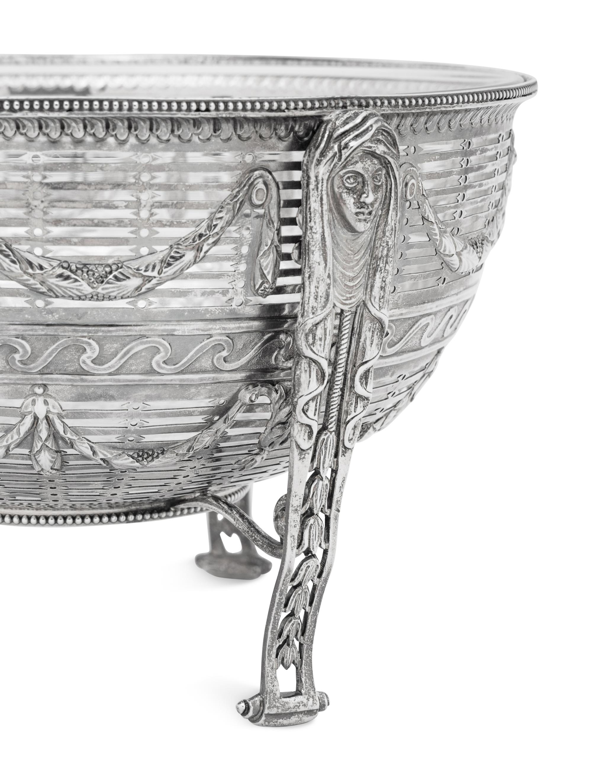 A Victorian Silver Fruit Basket