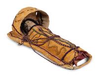 Apache Beaded Hide Doll Cradle