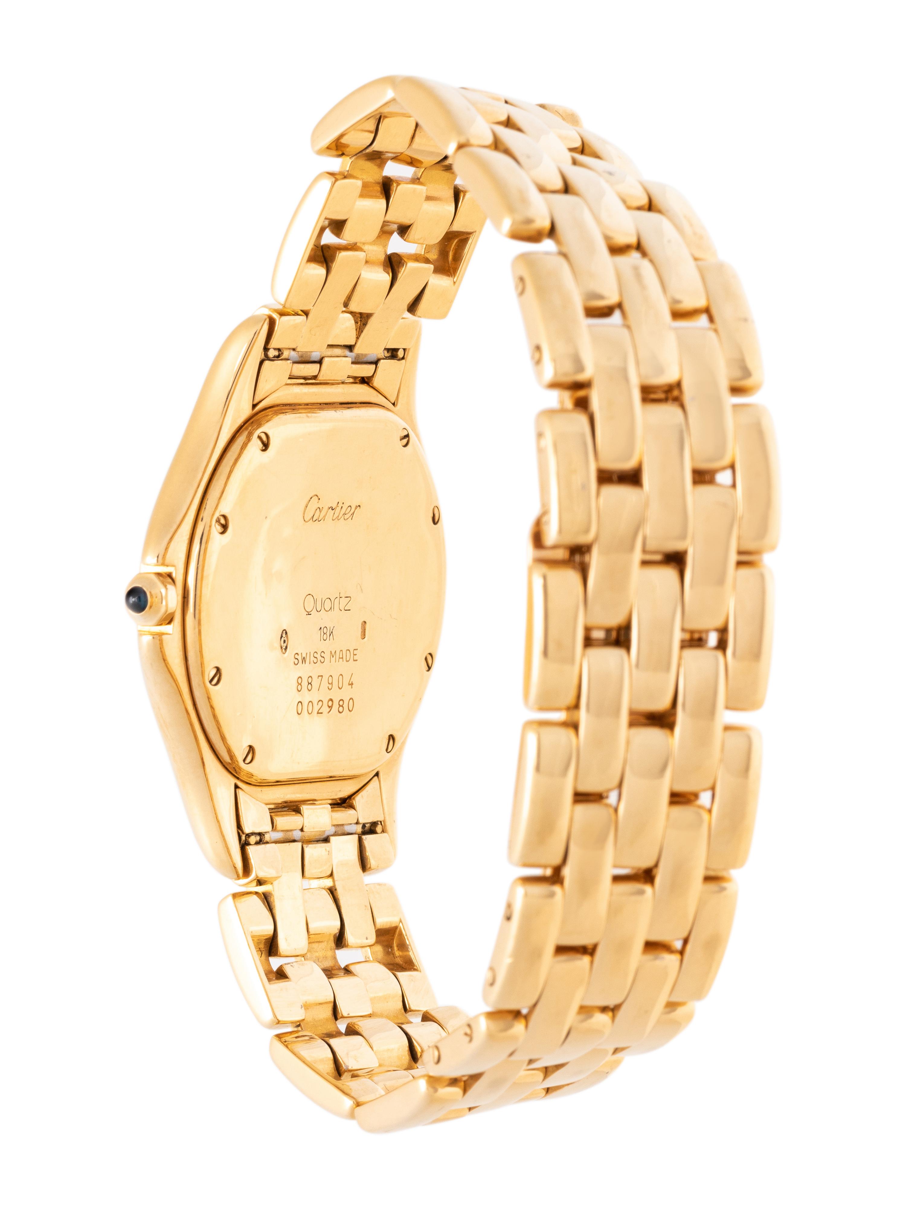 CARTIER, 18K YELLOW GOLD 'COUGAR' WRISTWATCH