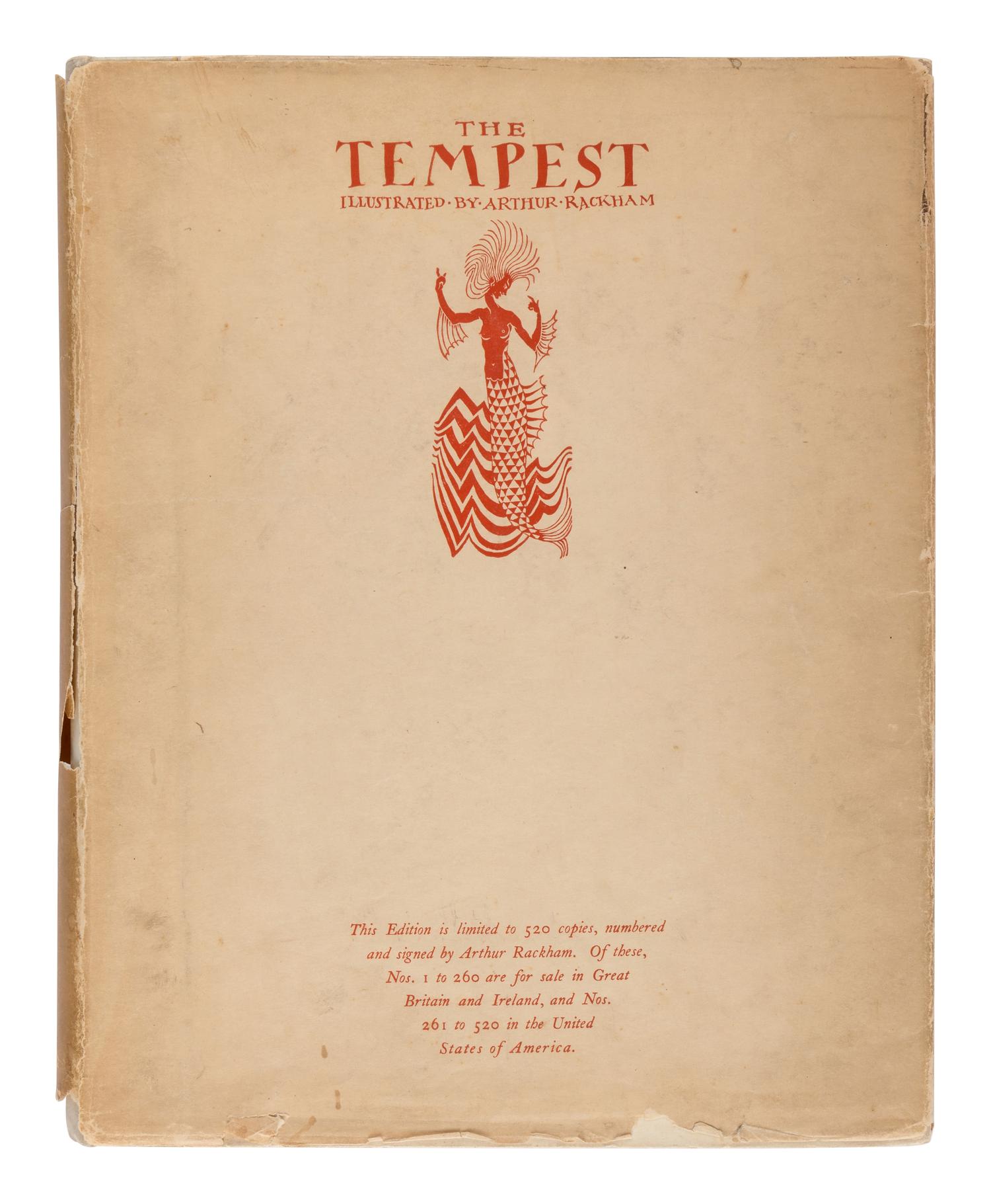 [RACKHAM, Arthur (1867-1939), illustrator]. SHAKESPEARE, William (1564-1616). The Tempest. London and New York: William Heinemann and Doubleday, Page & Company, [1926].