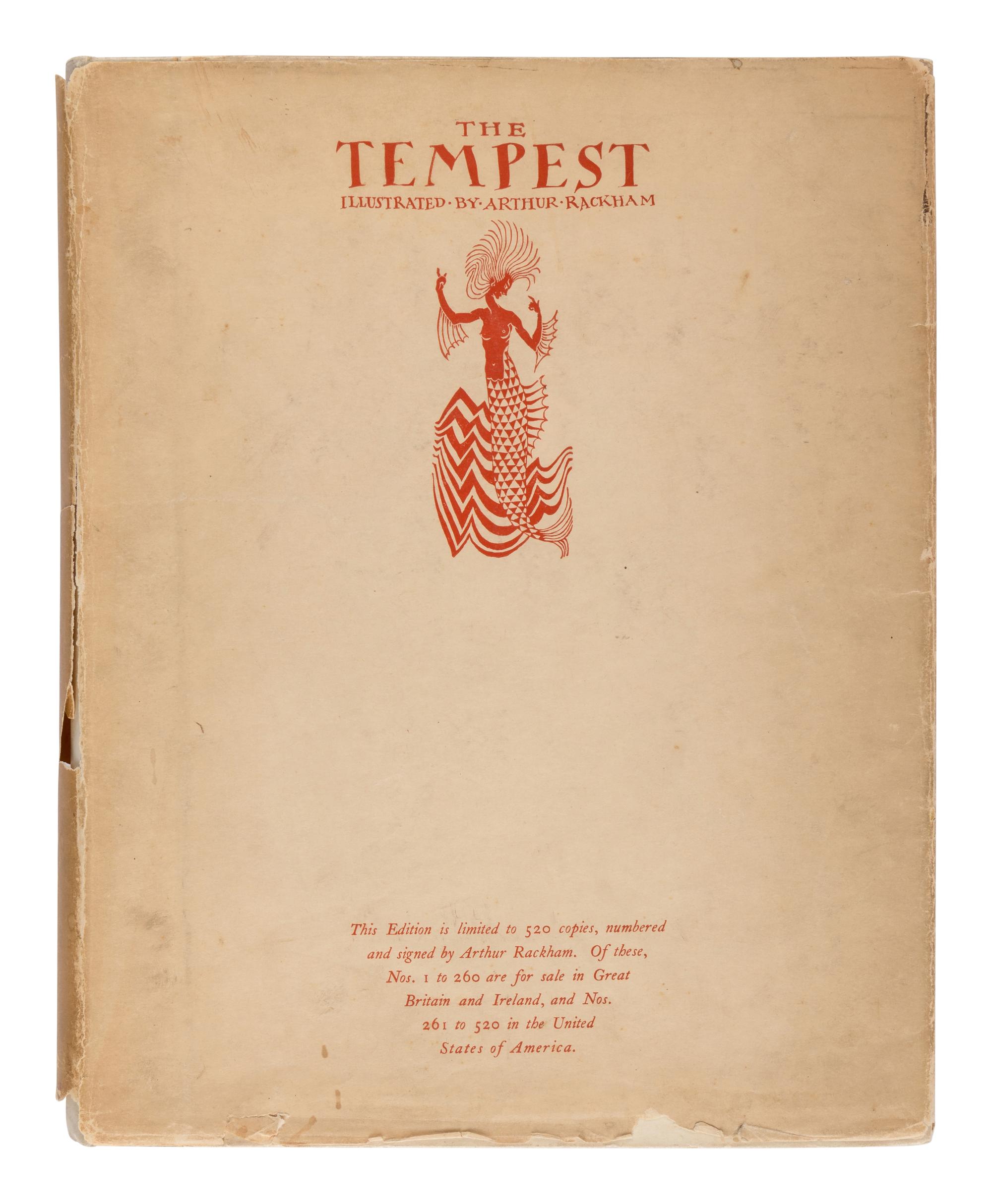 [RACKHAM, Arthur (1867-1939), illustrator]. SHAKESPEARE, William (1564-1616). The Tempest. London and New York: William Heinemann and Doubleday, Page & Company, [1926].