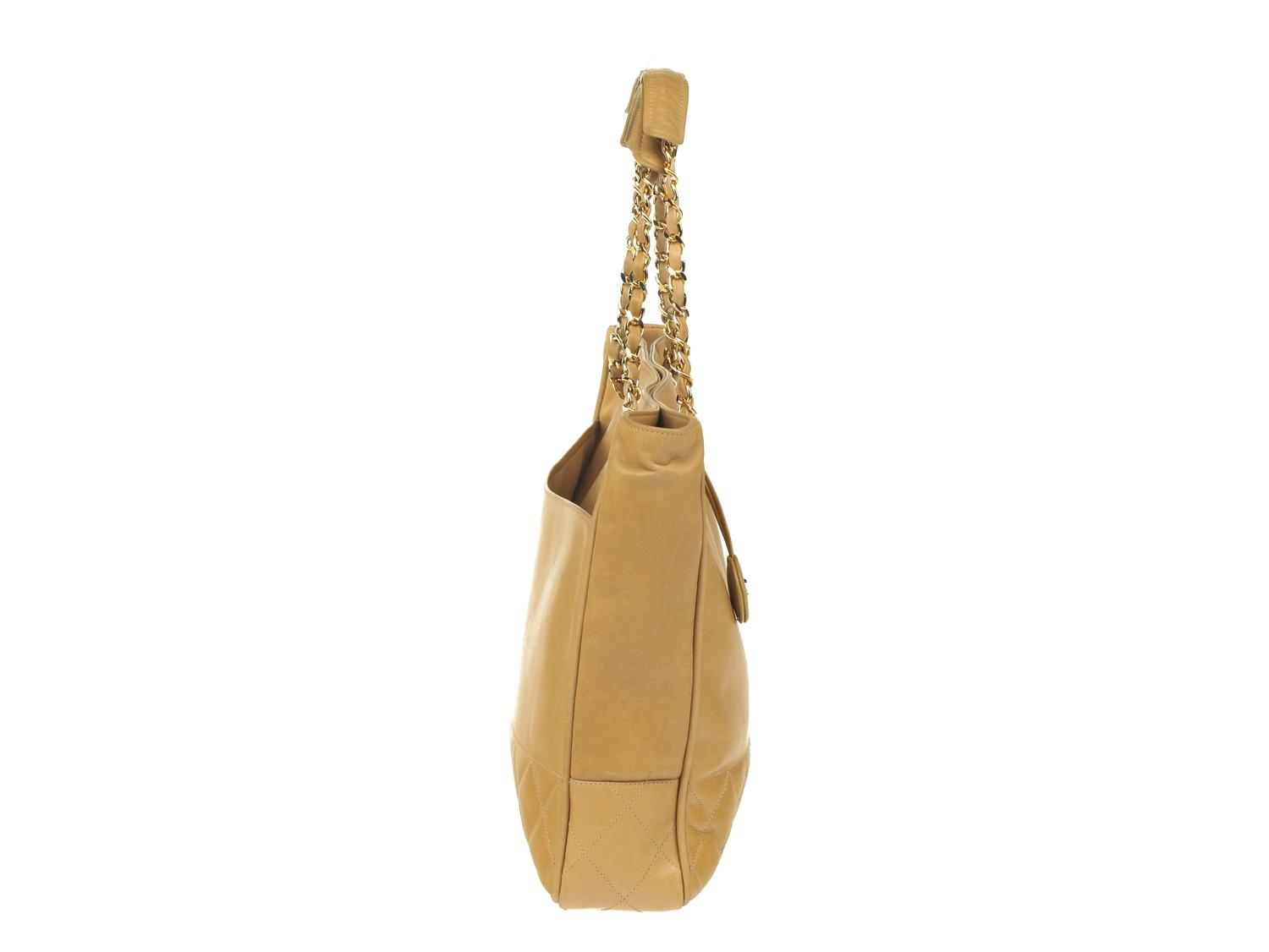 Chanel Tan Matelassé Tote