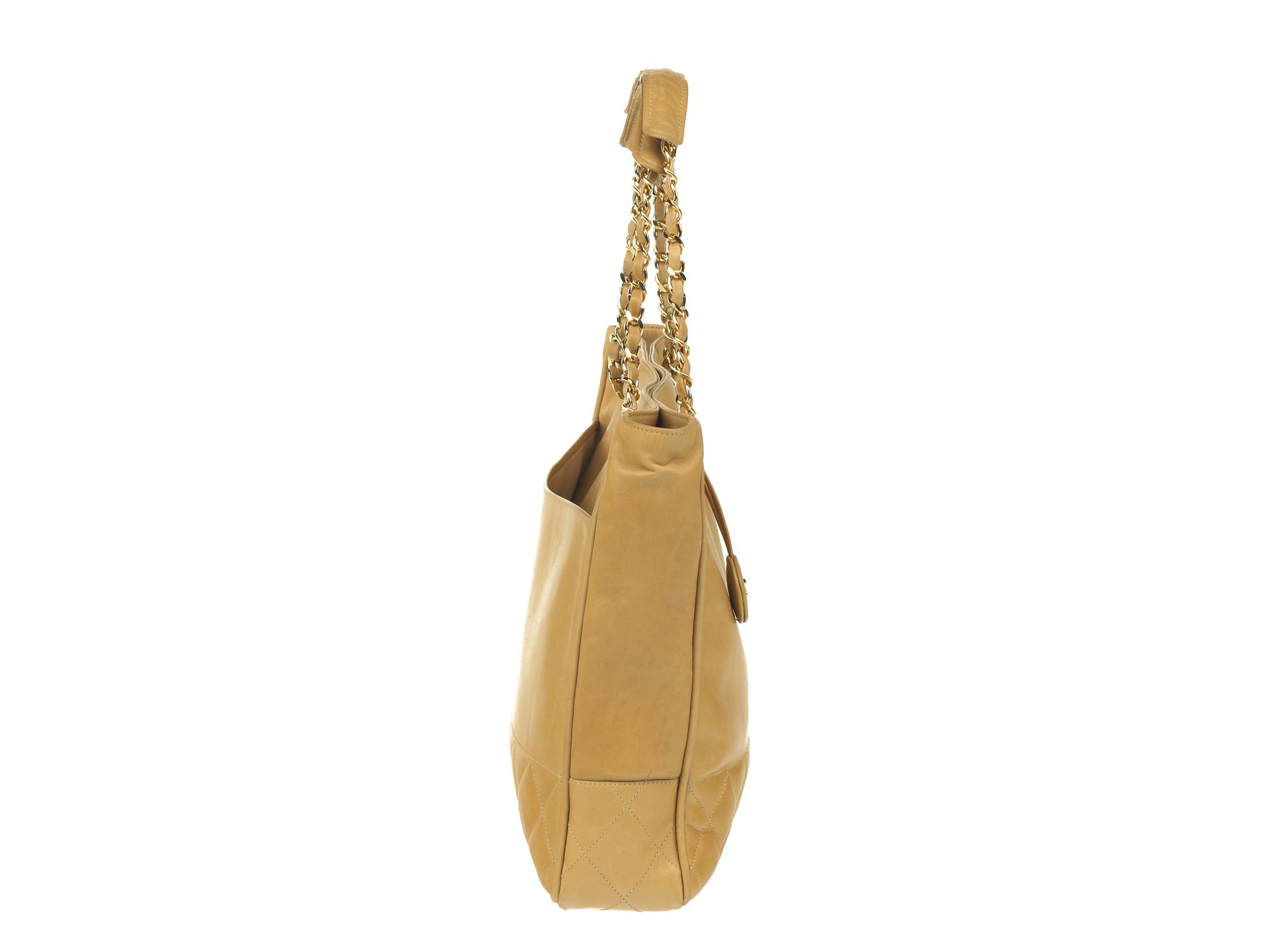 Chanel Tan Matelassé Tote
