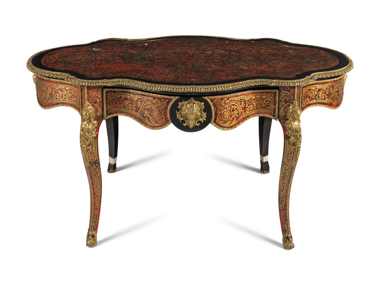 A Napoleon III Boulle Marquetry Center Table