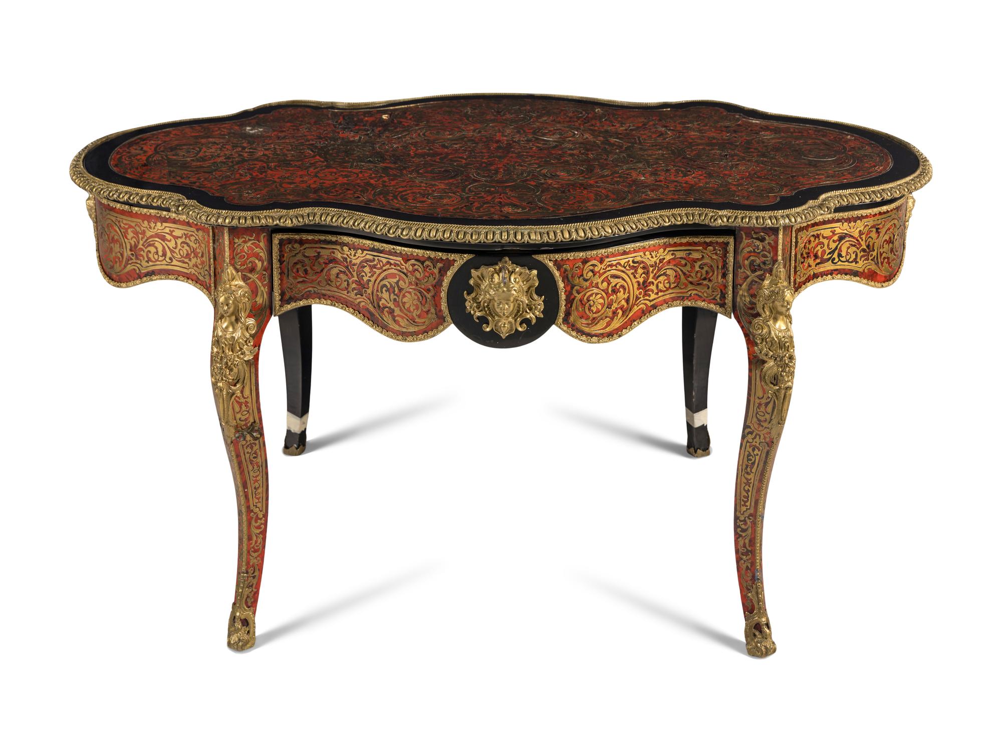 A Napoleon III Boulle Marquetry Center Table
