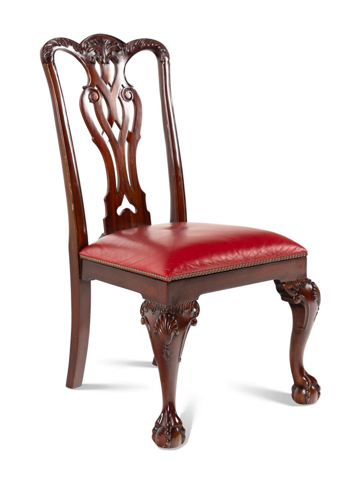 A Maitland-Smith Georgian Style Mahogany Side Chair
