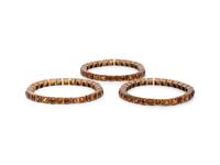 SET OF ROSE GOLD AND CITRINE BRACELETS