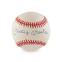 A MIckey Mantle Single Signed Autograph Baseball (Beckett Authentication Services)