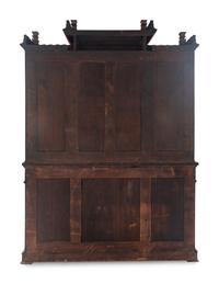 A Victorian Walnut Marble-Top Cabinet