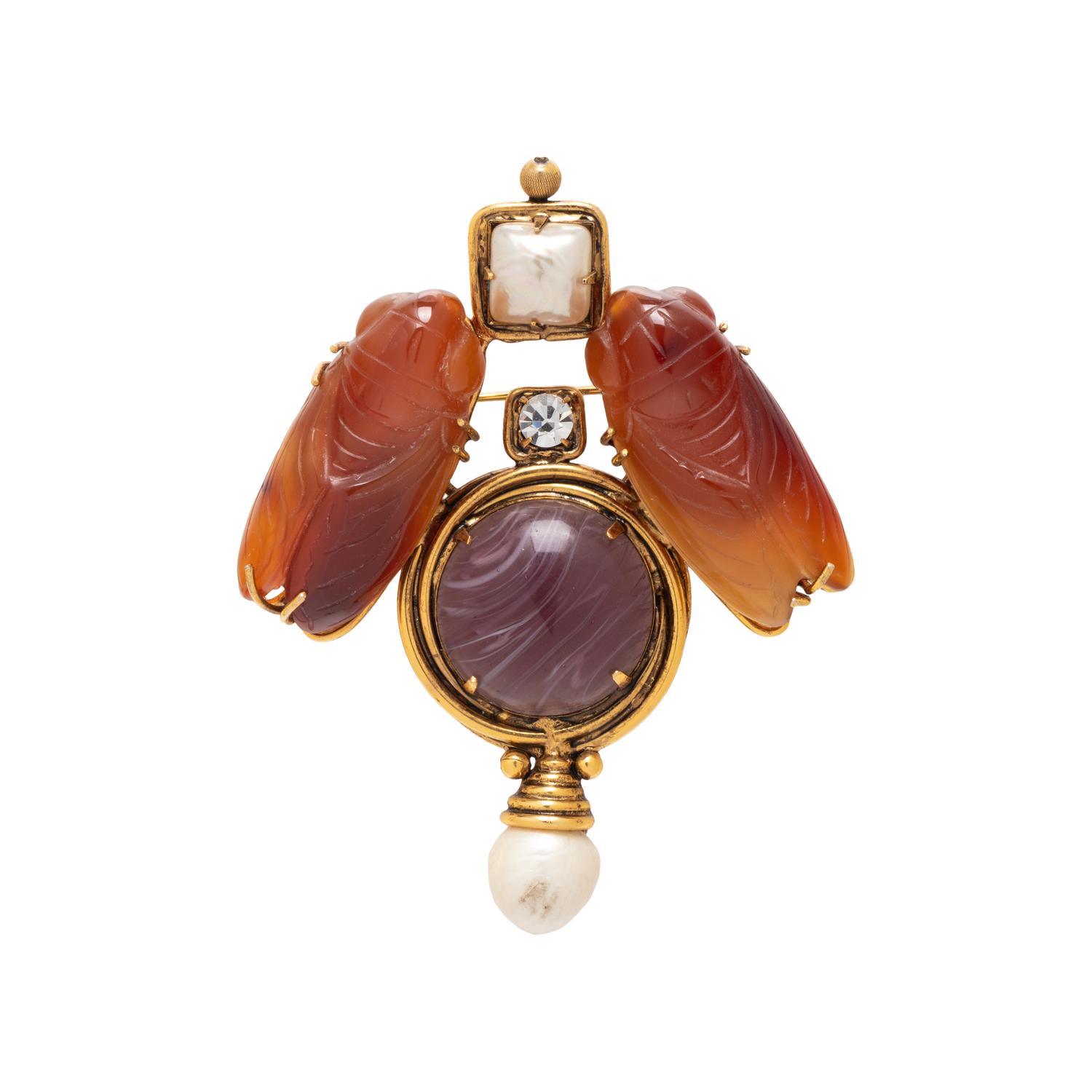 IRADJ MOINI, MULTICOLOR CICADA PIN
