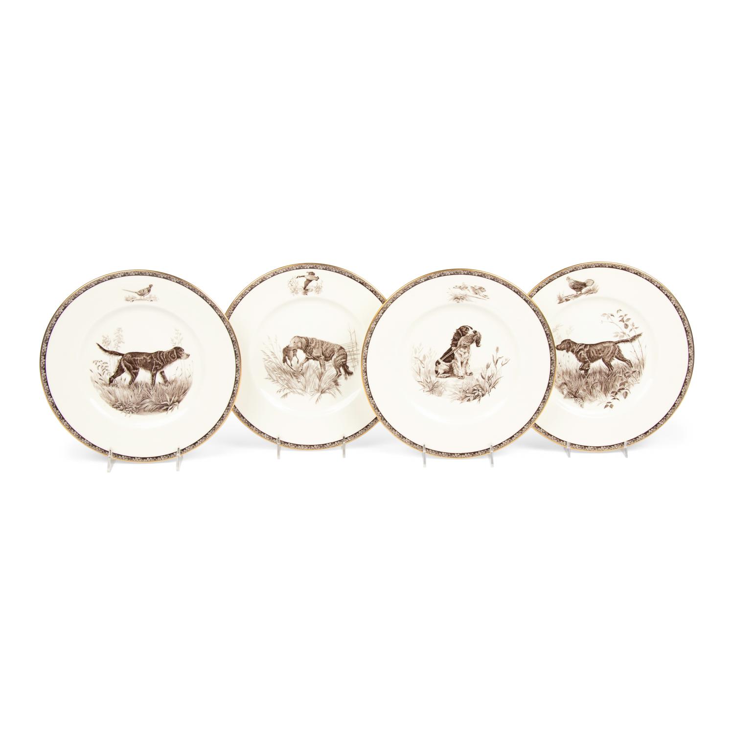 A Set of Twelve Wedgwood The American Sporting Dog Porcelain Plates